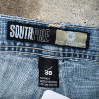 Vintage Y2K SouthPole beige tab 00s baggy faded grunge pants