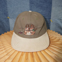 OSFA - Vintage 1990s fishing bag embroidered essential hat