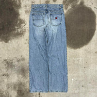Vintage y2k hurley light wash embroidered surf denim jeans