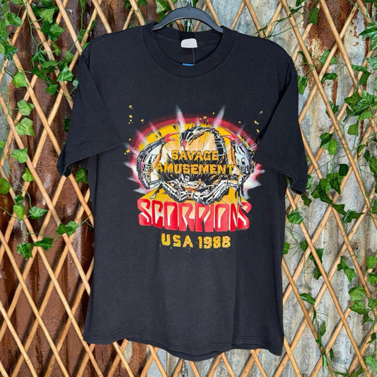 Vintage y2k scorpions usa 1988 Savage amusement tour t-shirt