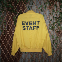 Large - Vintage Y2K chalk line 80s staff nylon bomber jacket
