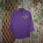 Medium - Vintage / Y2K PATRONCITO stripe button up 00s shirt