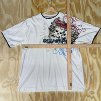 Vintage y2k paco jeans grunge skull t-shirt