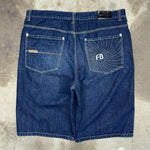 Vintage y2k fubu embroidered FB 2000s hip hop denim jorts