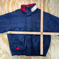 Vintage y2k tommy hilfiger embroidered cargo puffer jacket