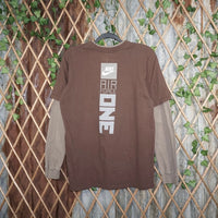 Medium - Vintage Y2K Nike double layer air force LS t-shirt