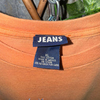 Vintage Y2K flame dragon surfboard tie-dye 00s skate t-shirt