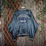 XXL - Vintage Y2K semi trucking 1990s satin bomber jacket