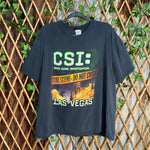 Vintage Y2K CSI tv show promo Las Vegas faded 2000s t-shirt