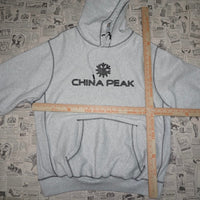 XL-Vintage Y2K Chinapeak snow embroider reverse weave hoodie