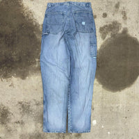 Vintage y2k cinch carpenter 90s faded light wash denim pants