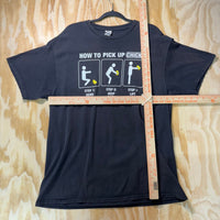 Vintage Y2K how to pick up chicks parody funny 2000s t-shirt