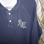 Medium -Vintage Y2K American Eagle embroider henley LS shirt