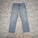 30 - Vintage Y2K Tommy Hilfiger light wash baggy denim jeans