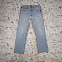 30 - Vintage Y2K Tommy Hilfiger light wash baggy denim jeans
