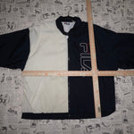 Large - Vintage Y2K Fila embroider 2tone zip up windbreaker
