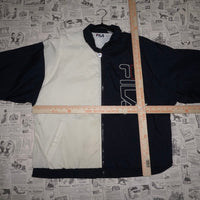 Large - Vintage Y2K Fila embroider 2tone zip up windbreaker