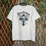 Vintage Y2K Las Vegas Gothic old English wings skull T-shirt