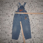 Large-Vintage Y2K Disneyland Mickey Mouse Youth 90s Overalls