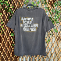 Vintage Y2K no fear quote 90s / 00s super faded paint Tshirt